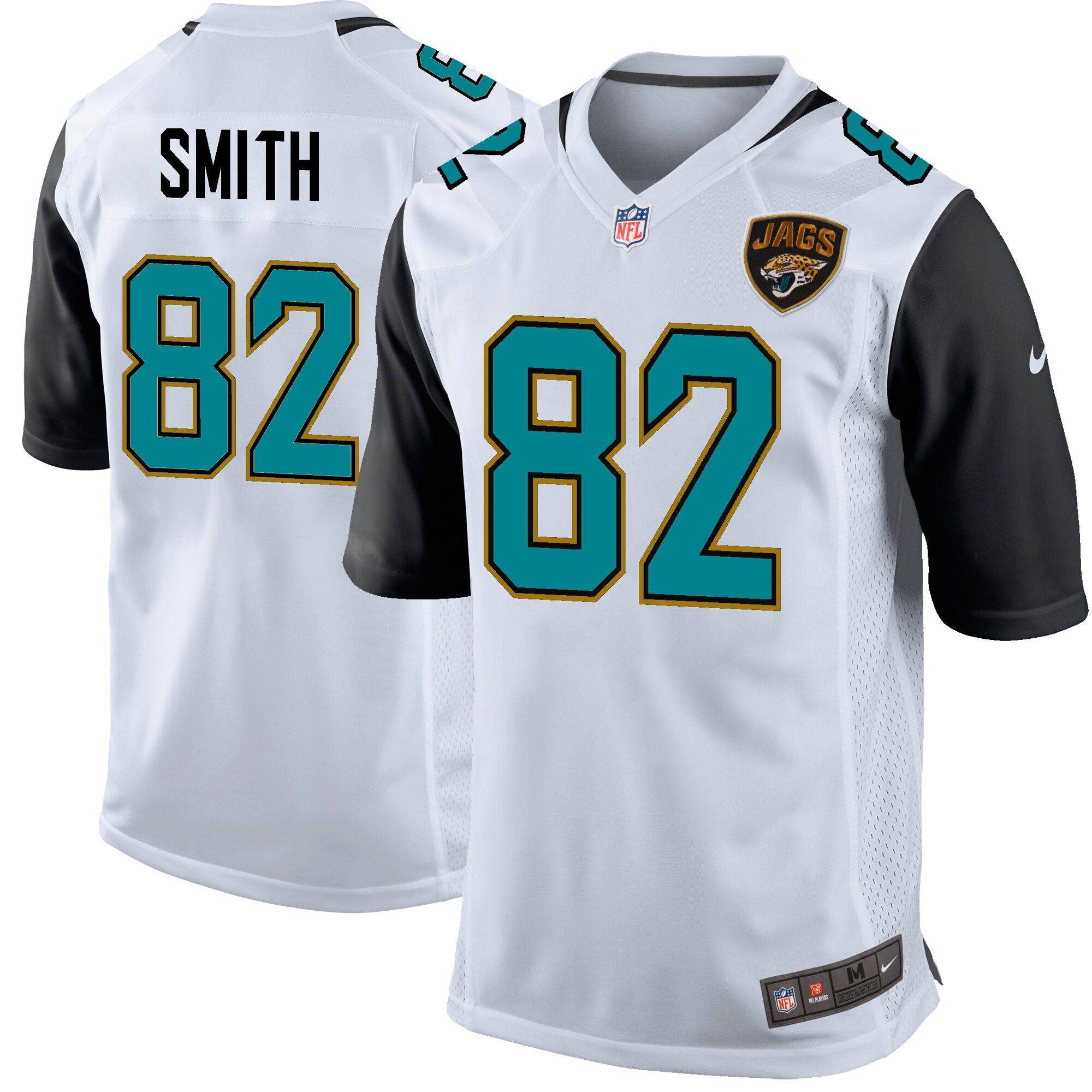 Men Jacksonville Jaguars #82 Jimmy Smith Nike White Retired Player Game NFL Jersey